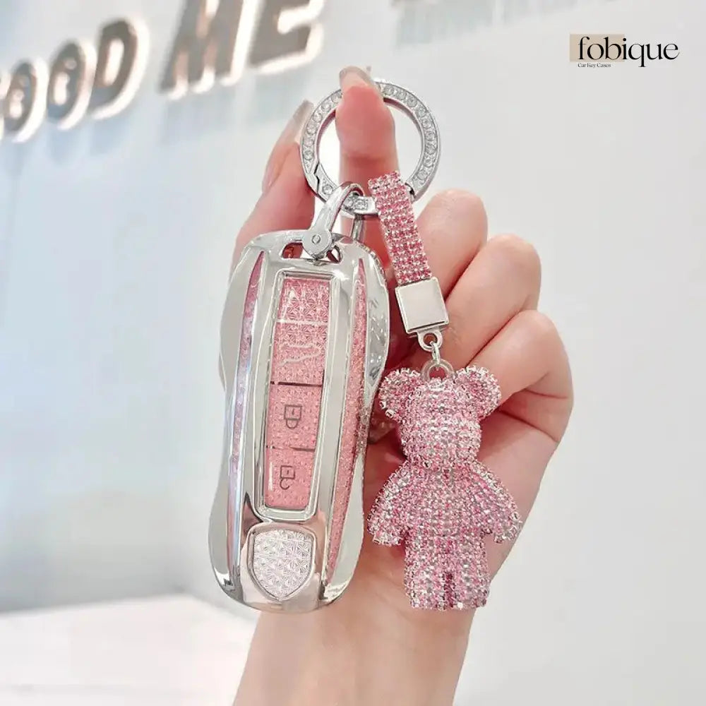 Deluxe Collection | Key Cover Fob Case Suitable for Porsche Panamera Cayenne Macan 911 Boxster Cayman & More Fobique