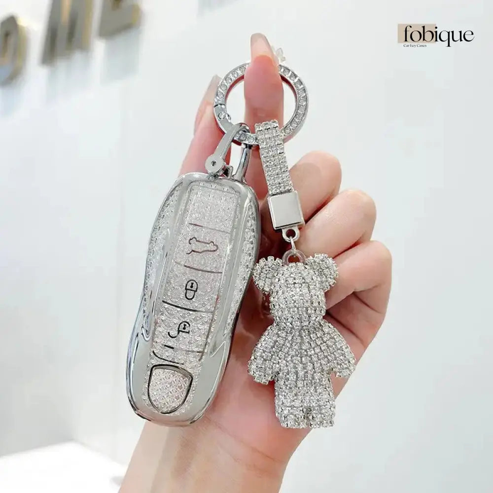 Deluxe Collection | Key Cover Fob Case Suitable for Porsche Panamera Cayenne Macan 911 Boxster Cayman & More Fobique