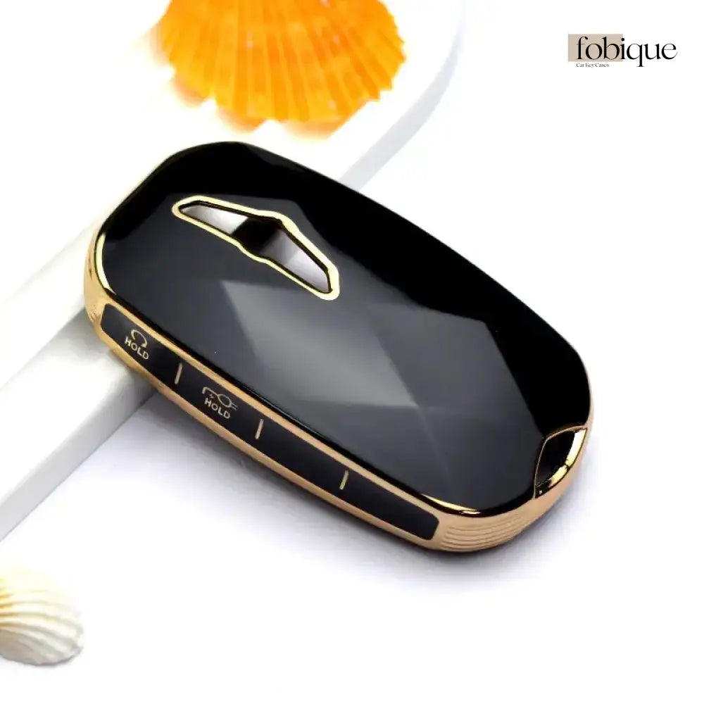 Elegant Collection | 6 buttons | Car Key Cover Compatible with Genesis G90 – Smart Key Case Fobique