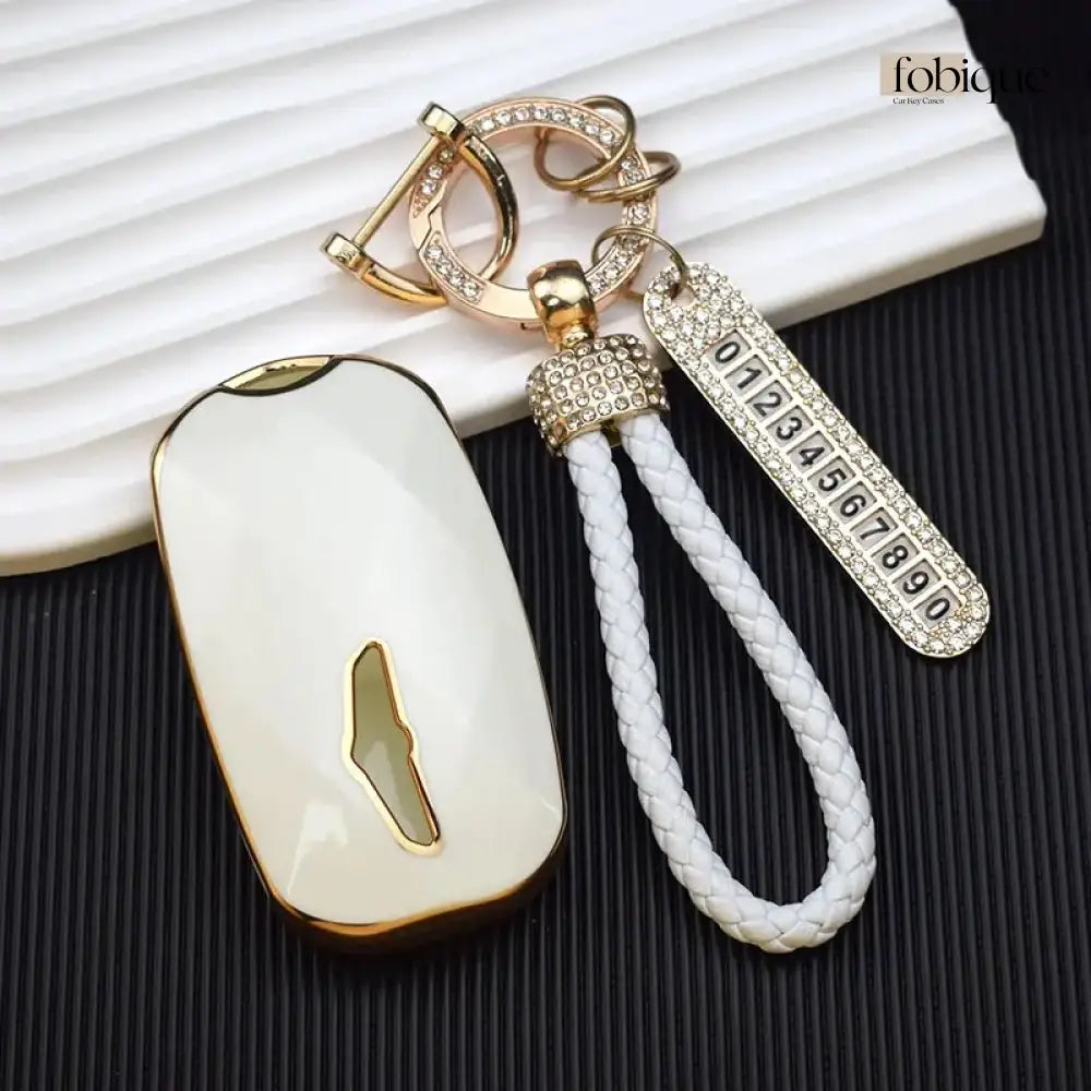 Elegant Collection | 6 buttons | Car Key Cover Compatible with Genesis G90 – Smart Key Case Fobique