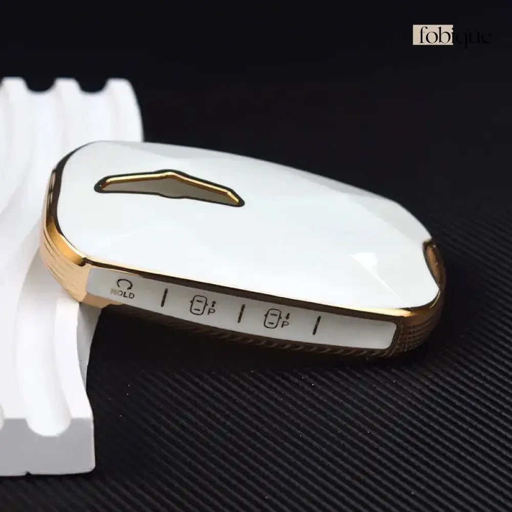 Elegant Collection | 7 buttons | Car Key Cover Compatible with Genesis G90 – Smart Key Case Fobique