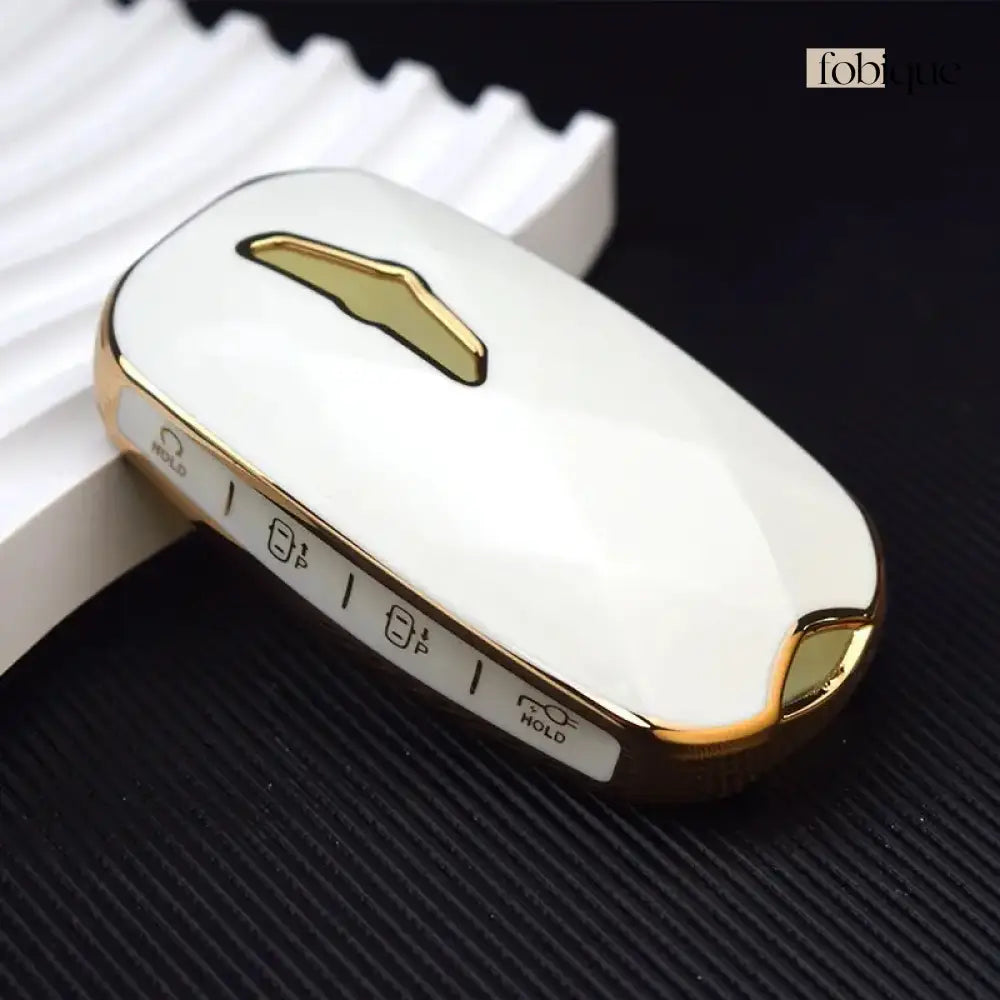 Elegant Collection | 8 buttons | Car Key Cover Compatible with Genesis G90 – Smart Key Case Fobique