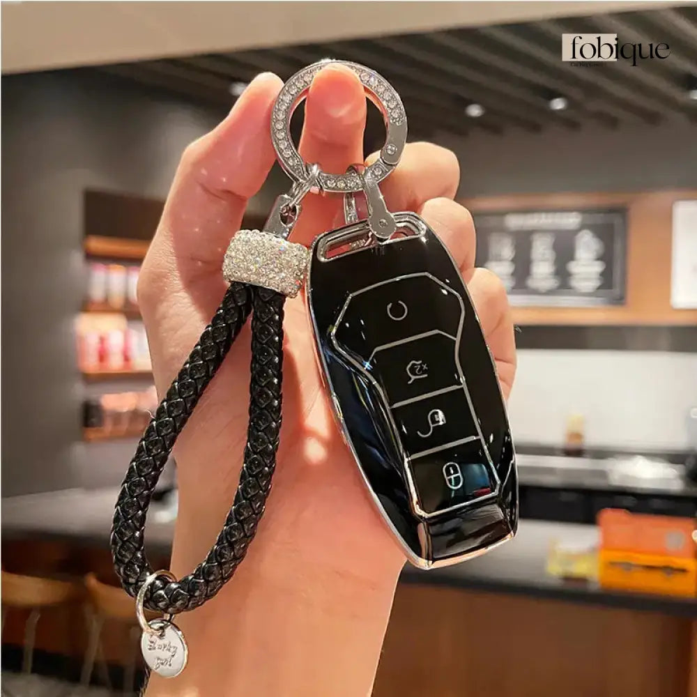Elegant Collection | Car Key Cover Compatible with BYD Atto 3, Dolphin, Seal, Han & More Fobique