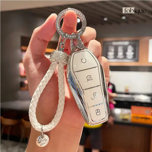 Elegant Collection | Car Key Cover Compatible with BYD F3, G3, S6, M6 & More – Smart Key Card Case Fobique
