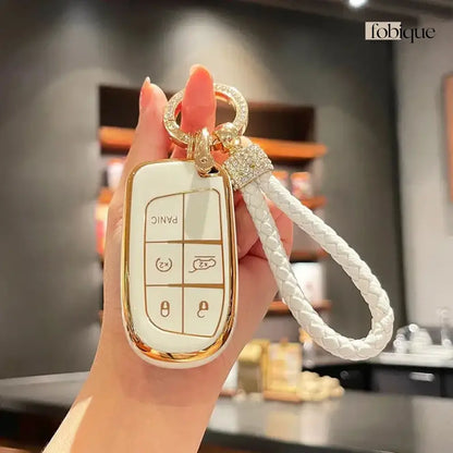 Elegant Collection | Car Key Cover Compatible with Chrysler Town & Country, Dodge Grand Caravan & More Fobique