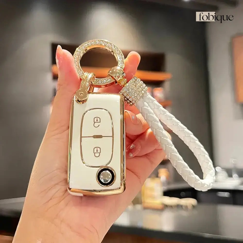 Elegant Collection | Car Key Cover Compatible with Citroën C1, C2, C3 & Pluriel – 2-Button Remote Case Fobique