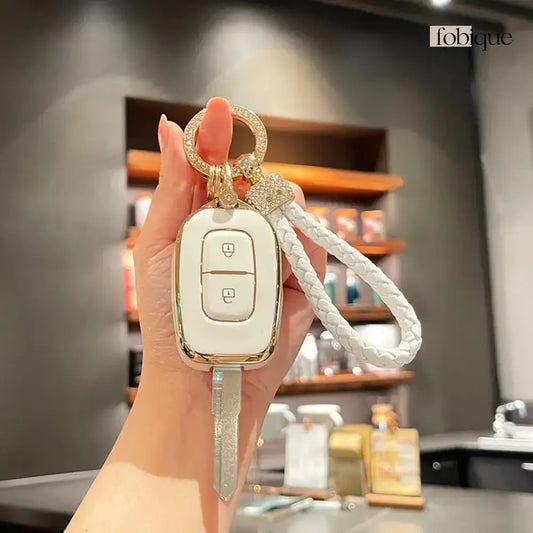 Elegant Collection | Car Key Cover Compatible with Dacia Duster, Logan, Sandero & Renault – 2-Button Remote Case Fobique