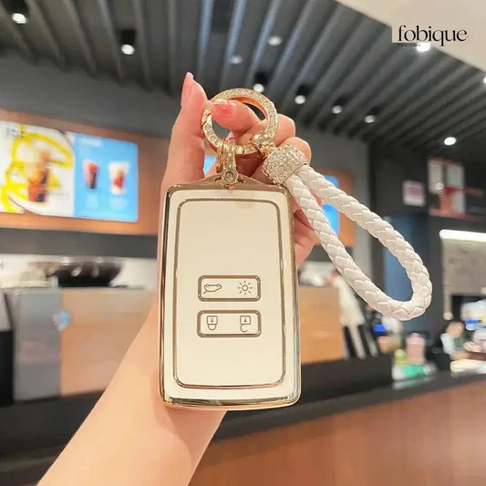 Elegant Collection | Car Key Cover Compatible with Dacia Duster, Sandero, Jogger & Renault – 2-Button Smart Card Case Fobique