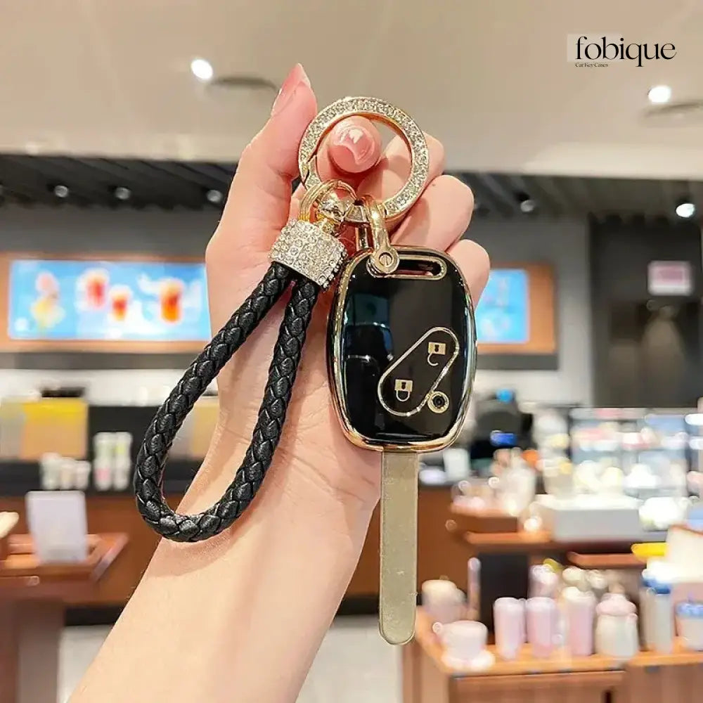 Elegant Collection | Car Key Cover Compatible with Honda Civic, CR-V, Accord, Element & more – 2/3-Button Integrated Remote Key Case Fobique