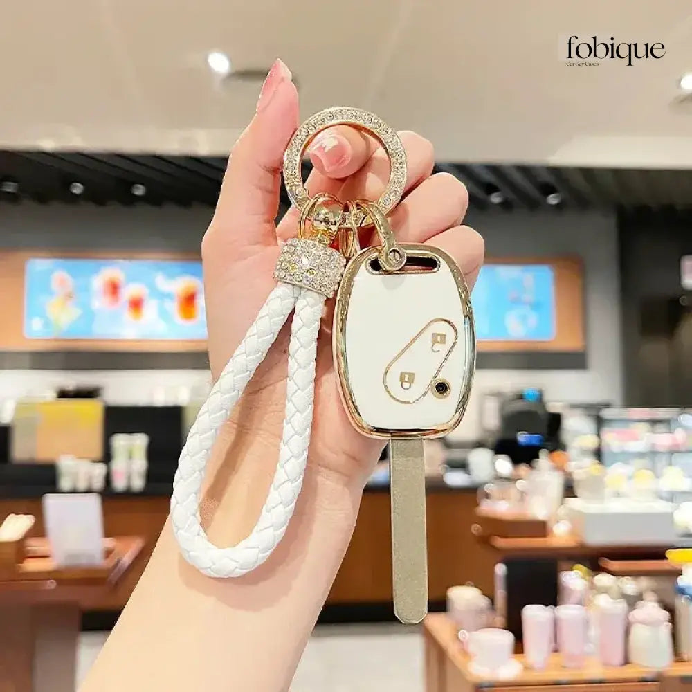 Elegant Collection | Car Key Cover Compatible with Honda Civic, CR-V, Accord, Element & more – 2/3-Button Integrated Remote Key Case Fobique