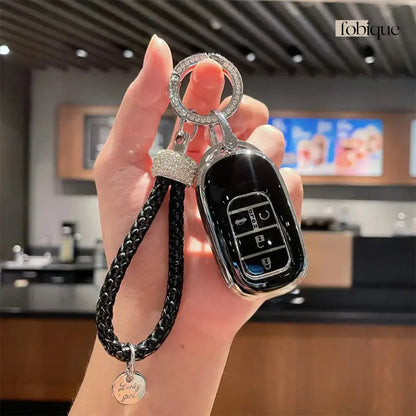 Elegant Collection | Car Key Cover Compatible with Honda N-Box Custom, N-Van, Freed & more Fobique