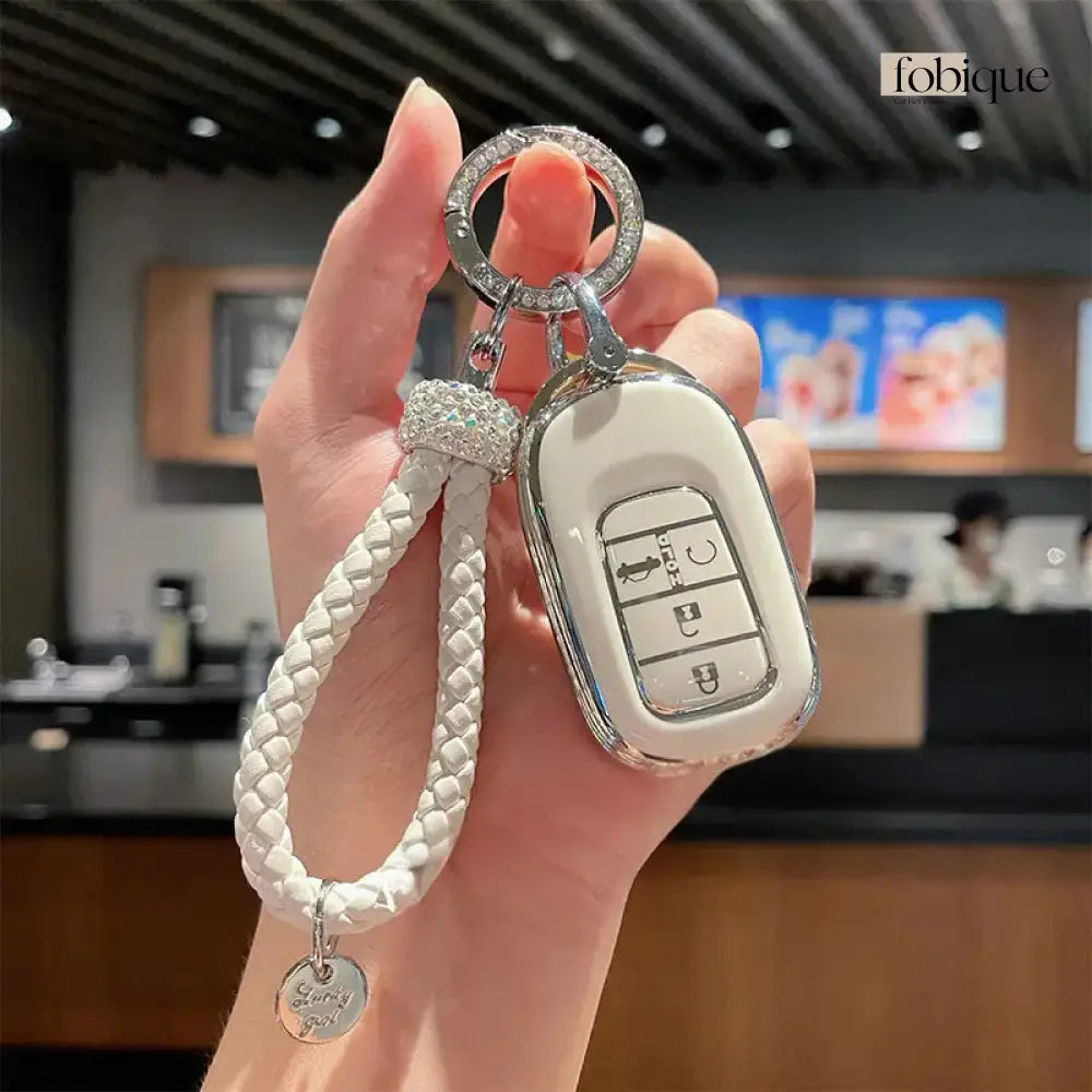 Elegant Collection | Car Key Cover Compatible with Honda N-Box Custom, N-Van, Freed & more Fobique