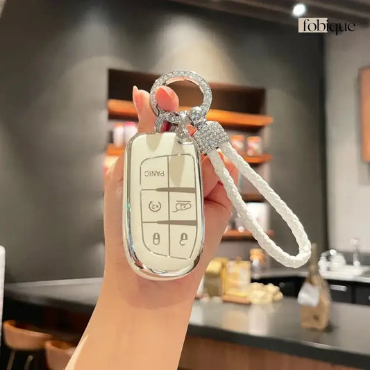 Elegant Collection | Car Key Cover Compatible with Chrysler Town & Country, Dodge Grand Caravan & More Fobique