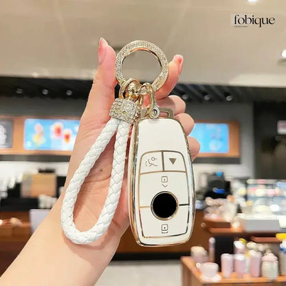 Elegant Collection | Key Fob Cover Suitable for Mercedes C-Class, E-Class, S-Class, A-Class, GLA, GLC & More Fobique