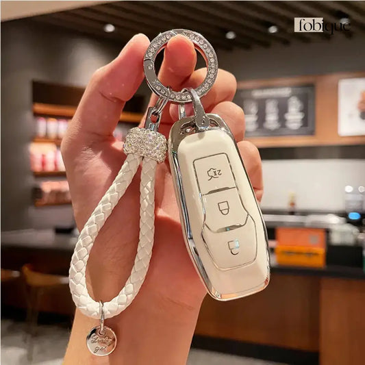 Elegant Collection | Title: Car Key Cover Compatible with Ford Ranger, F-150, Transit Custom & more Fobique