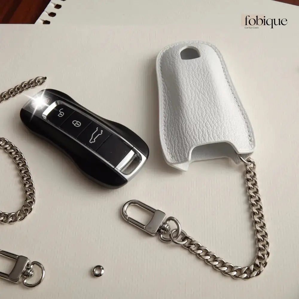 Étoile Collection - French Goat Leather | Key Cover Fob Case Suitable for Porsche Panamera Cayenne Macan 911 Boxster Cayman & More Fobique