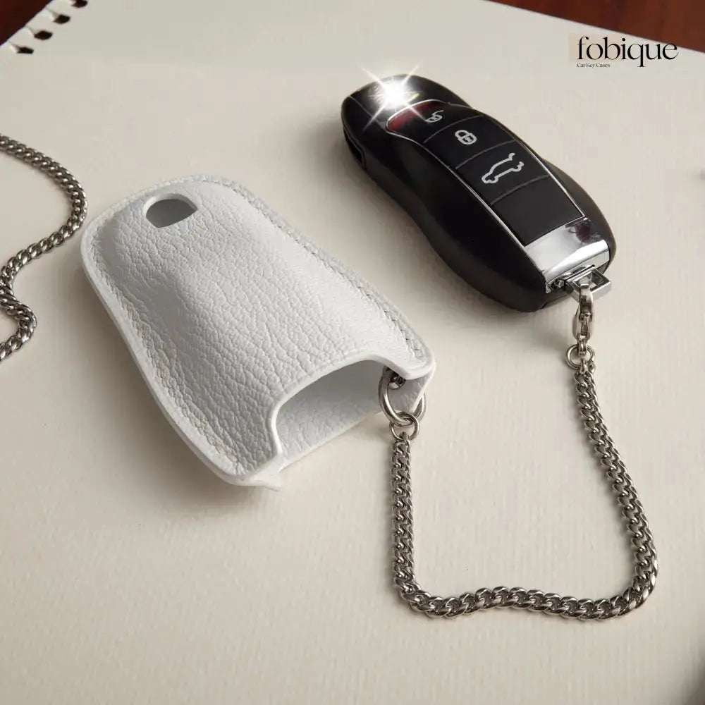 Étoile Collection - French Goat Leather | Key Cover Fob Case Suitable for Porsche Panamera Cayenne Macan 911 Boxster Cayman & More Fobique