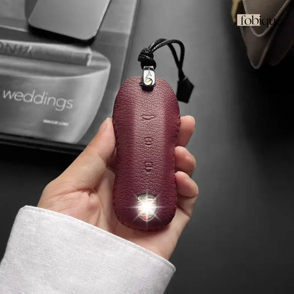 Étoile Collection - French Goat Leather | Key Cover Fob Case Suitable for Porsche Panamera Cayenne Macan 911 Boxster Cayman & More Fobique