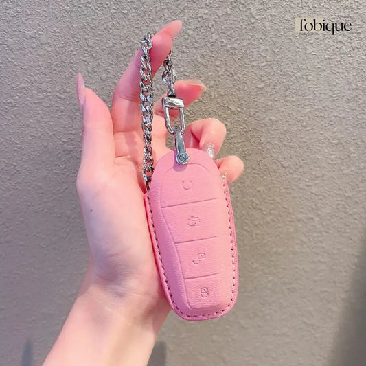 Étoile Collection - Lamb Leather | Car Key Cover Compatible with BYD F3, G3, S6, M6 & More – Smart Key Card Case Fobique