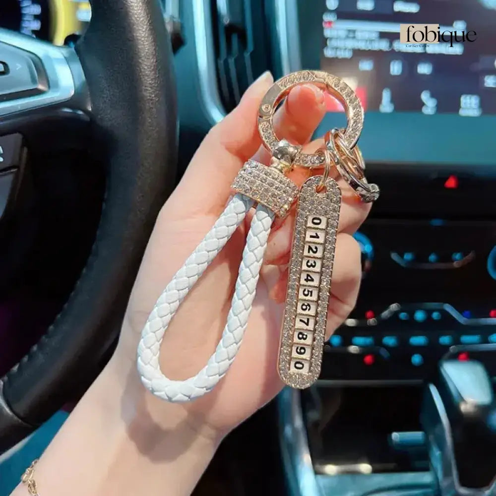 License Plate Keychain (Gold Edges) Fobique