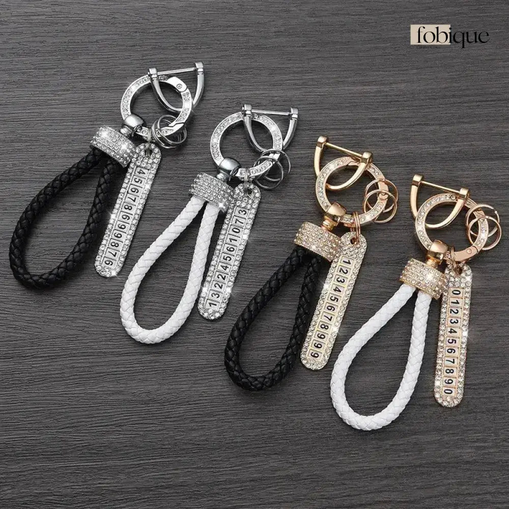 License Plate Keychain (Silver Edges) Fobique