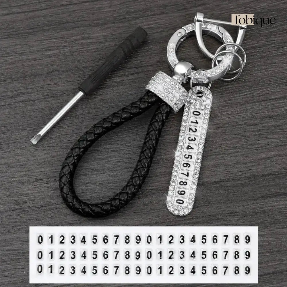 License Plate Keychain (Silver Edges) Fobique