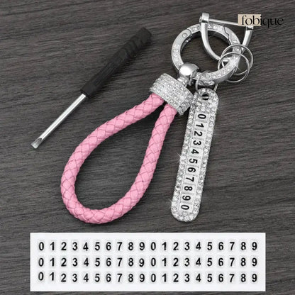 License Plate Keychain (Silver Edges) Fobique