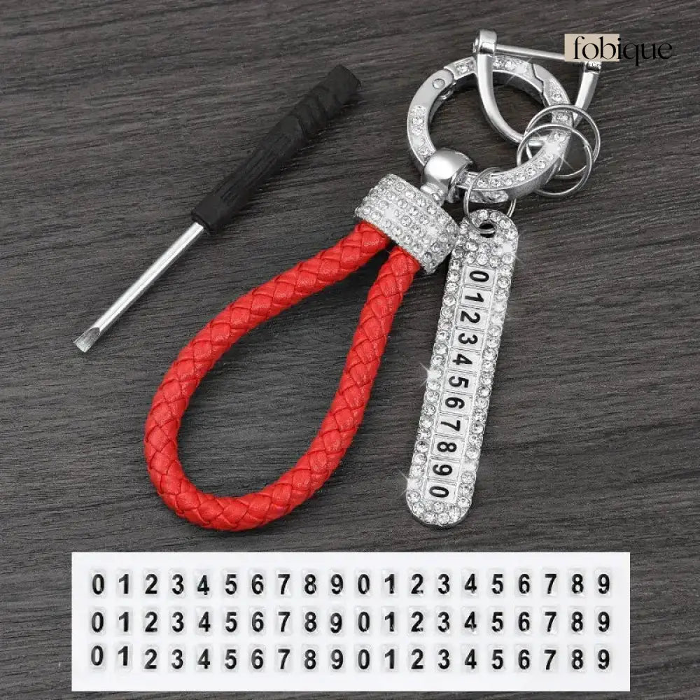 License Plate Keychain (Silver Edges) Fobique