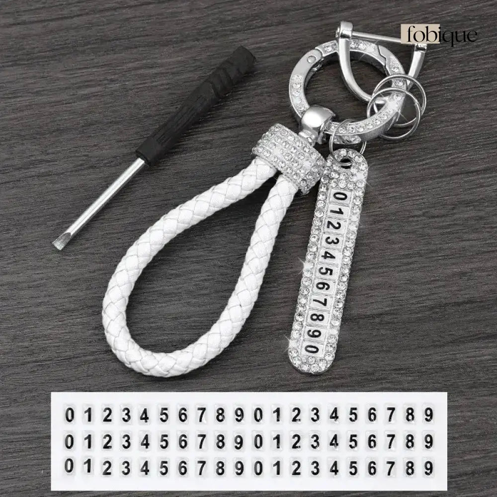 License Plate Keychain (Silver Edges) Fobique