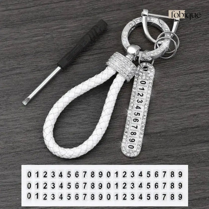 License Plate Keychain (Silver Edges) Fobique