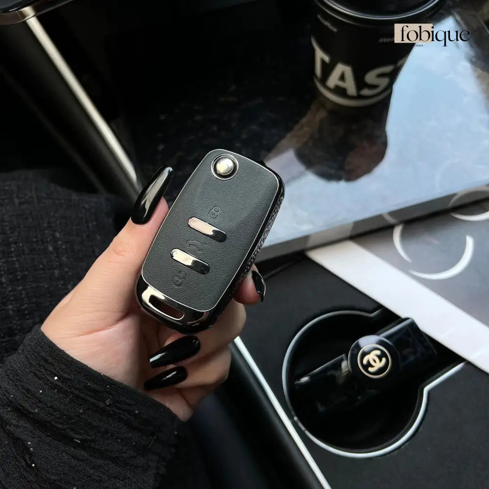 Prime Collection | Car Key Cover for SEAT Leon 5F, Ibiza 6J, Arona, Ateca, Toledo & More Fobique