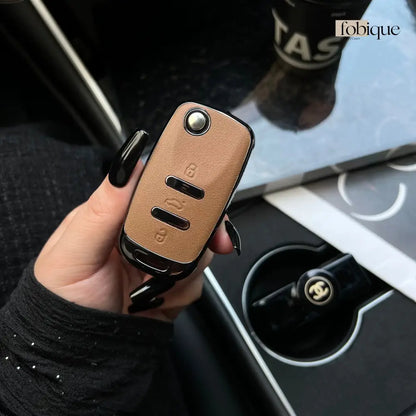Prime Collection | Car Key Cover for SEAT Leon 5F, Ibiza 6J, Arona, Ateca, Toledo & More Fobique