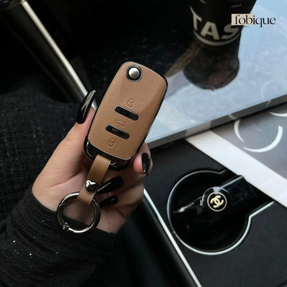Prime Collection | Car Key Cover for SEAT Leon 5F, Ibiza 6J, Arona, Ateca, Toledo & More Fobique