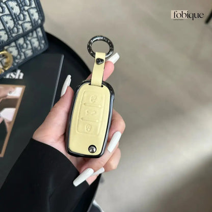 Prime Collection | Car Key Cover for SEAT Leon 5F, Ibiza 6J, Arona, Ateca, Toledo & More Fobique