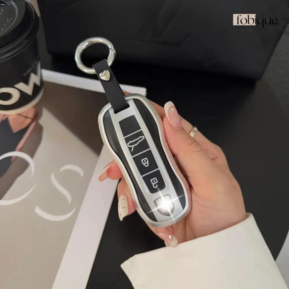 Prime Collection | Key Cover Fob Case Suitable for Porsche Panamera Cayenne Macan 911 Boxster Cayman & More Fobique