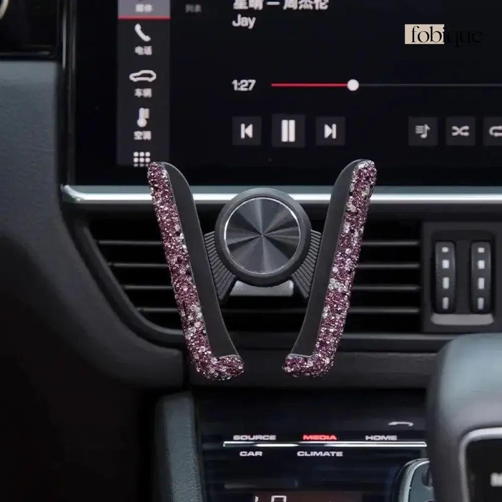 Rhinestone Phone Holder Fobique