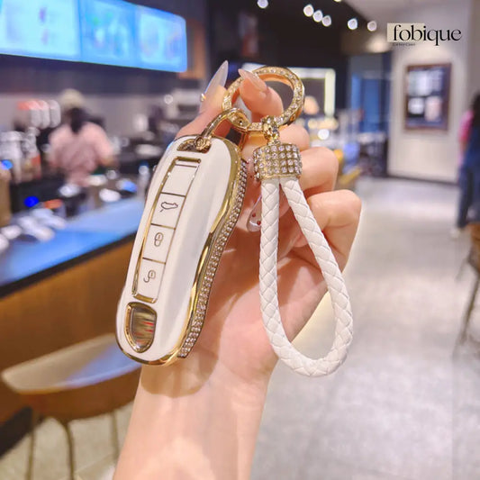 Royale Collection | Key Cover Fob Case Suitable for Porsche Panamera Cayenne Macan 911 Boxster Cayman & More