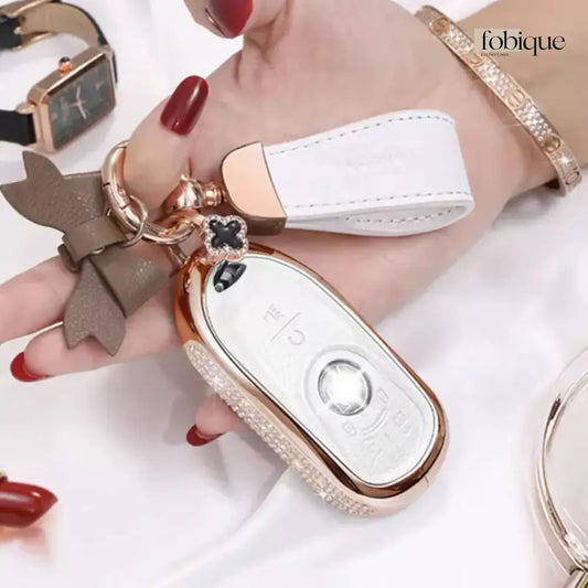 Royale Leather Collection | Car Key Cover Compatible with Buick Enclave, Envision, Regal & More – Smart Key Fob Case Fobique