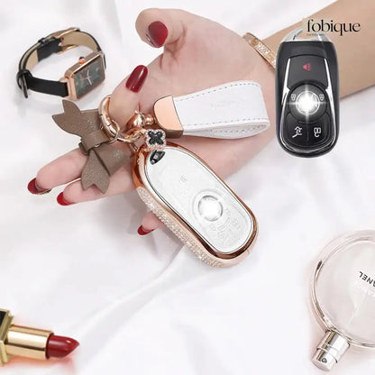 Royale Leather Collection | Car Key Cover Compatible with Buick Encore, Envision, Regal & More – Smart Key Fob Case Fobique