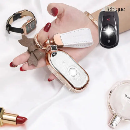 Royale Leather Collection | Car Key Cover Compatible with Buick Encore, Regal & More – Smart Key Fob Case Fobique