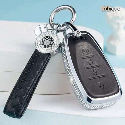 Royale Leather Collection | Car Key Cover Compatible with Chevrolet Malibu, Cruze, Equinox & More Fobique