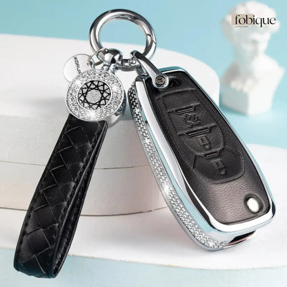 Royale Leather Collection | Car Key Cover Compatible with Chevrolet Trailblazer, S10, Onix & More Fobique