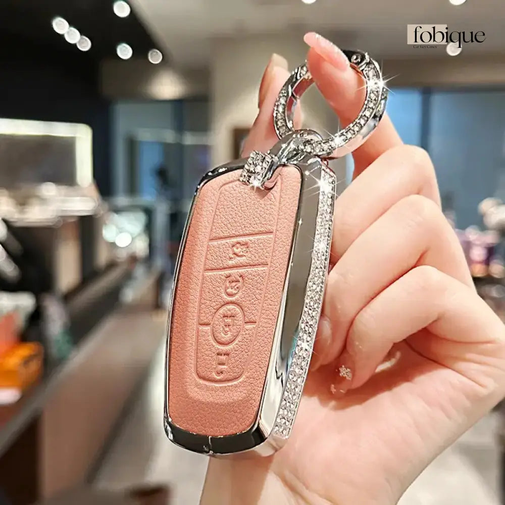 Royale Leather Collection | Car Key Cover Compatible with Ford Explorer, Edge, Mustang & more Fobique