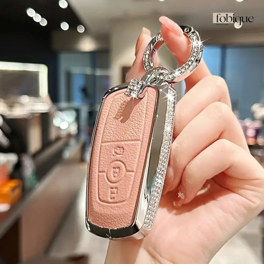 Royale Leather Collection | Car Key Cover Compatible with Ford Explorer, Edge, Mustang & more Fobique