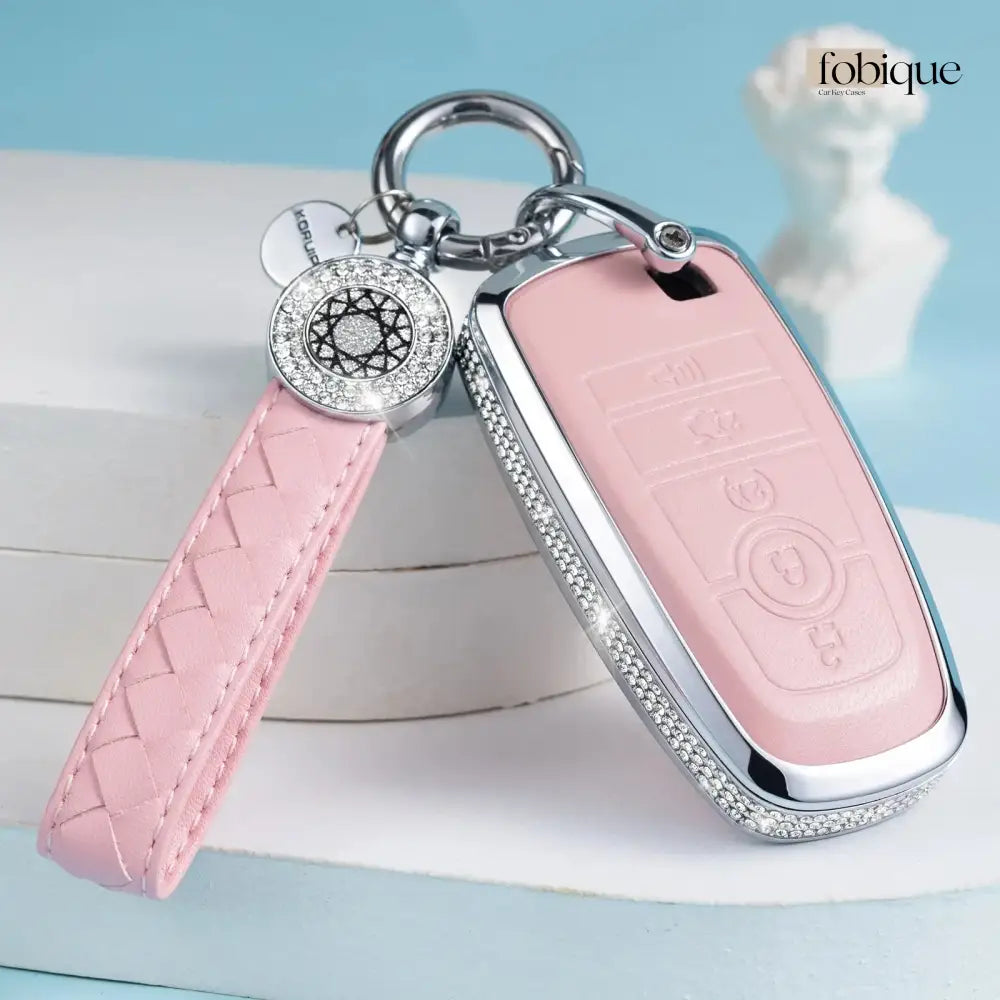 Royale Leather Collection | Car Key Cover Compatible with Ford Explorer, Edge, Mustang & more Fobique