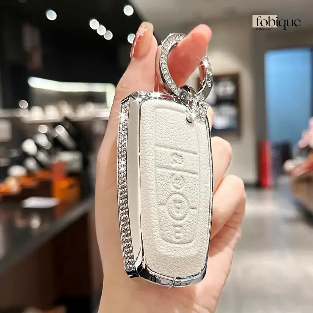 Royale Leather Collection | Car Key Cover Compatible with Ford Explorer, Edge, Mustang & more Fobique