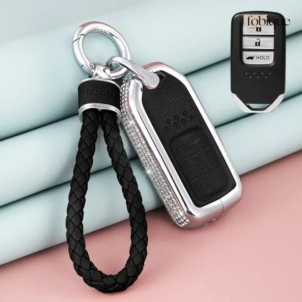 Royale Leather Collection | Car Key Cover Compatible with Honda Accord, Civic, CR-V, Pilot & more Fobique