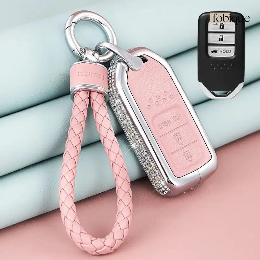 Royale Leather Collection | Car Key Cover Compatible with Honda Accord, Civic, CR-V, Pilot & more Fobique