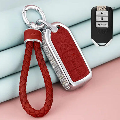 Royale Leather Collection | Car Key Cover Compatible with Honda Accord, Civic, CR-V, Pilot & more Fobique