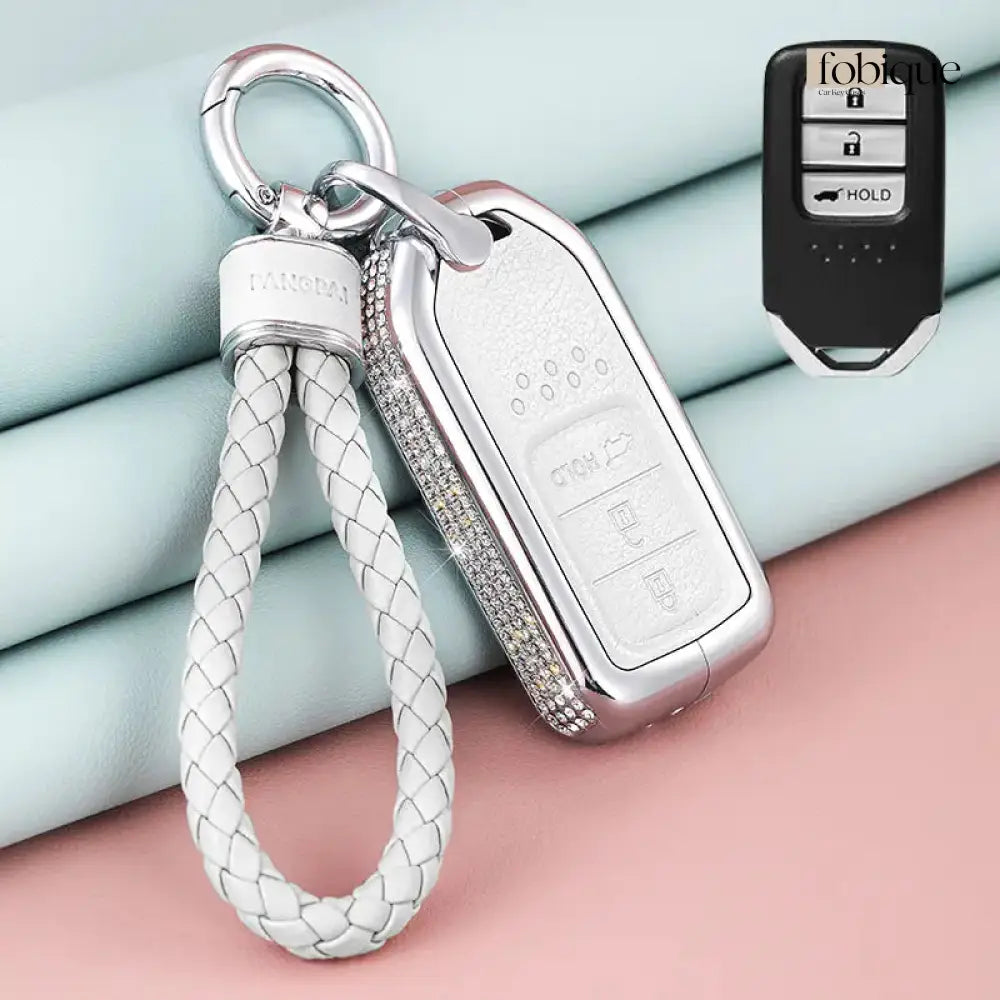 Royale Leather Collection | Car Key Cover Compatible with Honda Accord, Civic, CR-V, Pilot & more Fobique